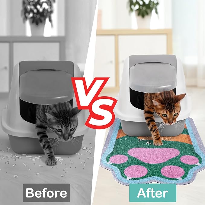 Unicorn Catcher Large Cat Litter Mat, 33.5"x22.4" Litter Trapping Mat | Kitty Litter Mat With Soft PVC Loop Mesh And Non-Slip Backing For Easy-Clean Floor Protection And Home Decor