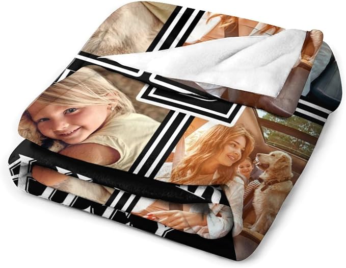 Artsadd Personalized Memorial Blanket with Pictures Pet Loss Sympathy Gift in Memory of Dog Cat Custom Photo Blanket