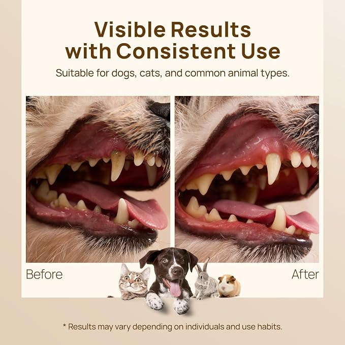 HICC PET Pro Dog Teeth Cleaning Finger Wipes for Dogs & Cats, No-Rinse Daily Oral Care Wipes, Soft Textured Finger Wipes for Teeth & Gum Cleaning, Dog Toothbrush Alternative, 50 Count, Mint