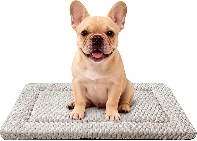 Dog Bed Mat - Durable & Cute Crate Dog Beds for Small Dogs & Cats, Comfortable Kennel Pad for Home, Crate & Travel