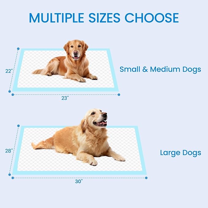 28" x 30" Dog Pee Pads Extra Large, Super Absorbent Leakproof Quick Drying | 50 Count Pee Pads, Training Puppy Pads Disposable Pee Pads for Dogs