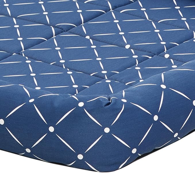 Midwest Homes for Pets 40248-BLD Quiet Time Couture Ashton Bolster Pet Bed, X-Large Dog/48, Blue
