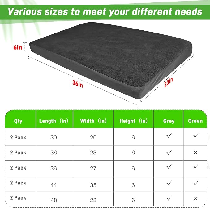 Dog Bed Covers Replacement Washable 100% Waterproof Soft Dog Bed Sheet Black 2 Pack 36" x 23" S