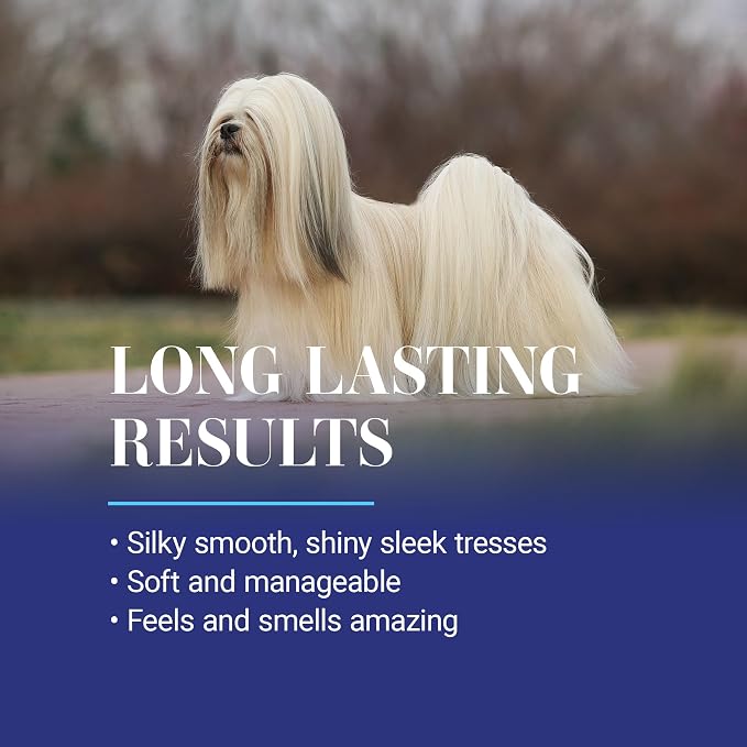 Chris Christensen Ice on Ice Strengthening Dog Shampoo, Groom Like Professional, Revives Dry, Damaged Coats & Strands, All Coat Types Made in USA 16oz