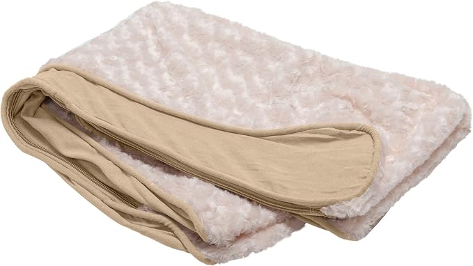 Furhaven Replacement Dog Bed Cover Ultra Plush Faux Fur & Suede Contour Luxe Lounger, Machine Washable - Cream, Giant (XXX-Large)