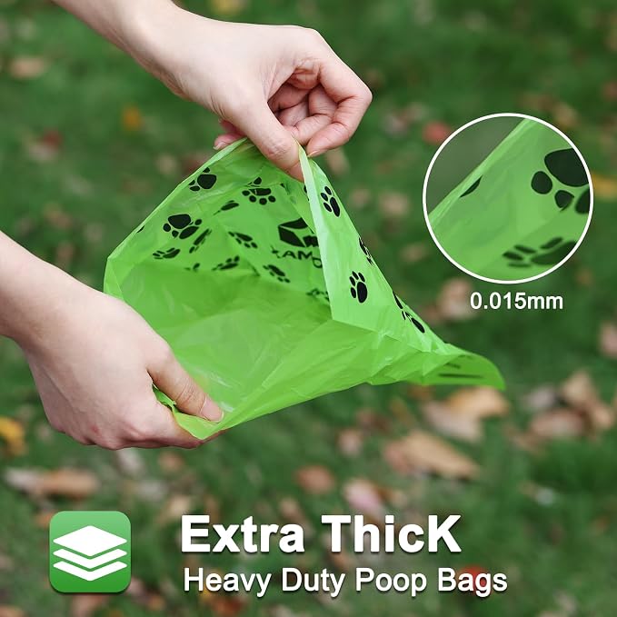 ILOMAX Dog Poop Bags with Dispenser, 270 Lavender Scented Waste Bags, Extra Thick Leak-Proof, 38% Plant-Based, Fits All Standard Holders – 18 Rolls
