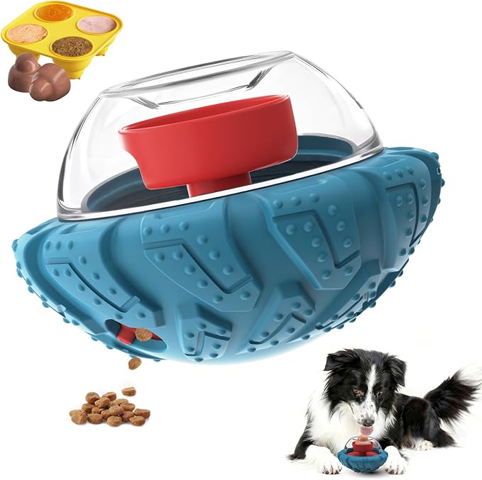 YINEYA Interactive Dog Toy, Puzzle Toy with Adjustable Treat Dispensing & DIY Frozen Treats, Dog Enrichment Toys to Keep Them Busy and Mental Stimulation
