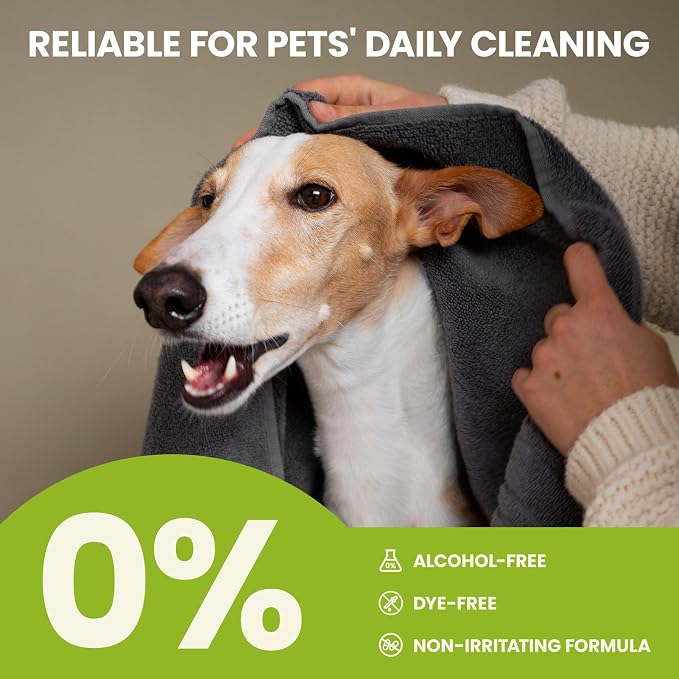 PawSono Dog Ear Wipes - 100 Count Dog Ear Cleaner Finger Wipes for Dogs & Cats, Pre-Moistened Ear Cleaning Wipes for Puppies, Kittens & Small Animals, Thick Pet Ear Wipes to Remove Wax, Dirt & Debris