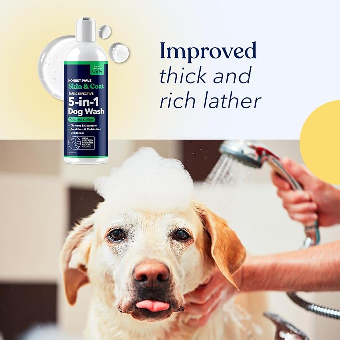 Oatmeal Aloe Dog Shampoo and Conditioner, Itchy Skin Relief, Sensitive Skin | Oatmeal Shampoo for Dogs, Anti-Itch Pet Shampoo for Allergies and Itching, Puppy Dog Wash, Natural Sulfate Free