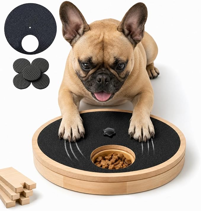 Dog Nail Scratch Board with Treat Box, Stress-Free Nail File Toy | Stress-Free Grooming, Replaceable Sandpaper, Treat Dispensing, Heavy-Duty, Anti-Slip, Pine Wood, All Dogs