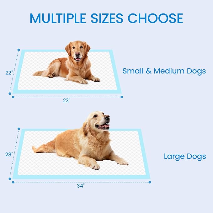 28"x34" Dog Pee Pads Extra Large, 40 Count Training Puppy Pads | Super Absorbent Leakproof Quick Drying Pee Pads, Training Puppy Pads Disposable Pee Pads for Dogs