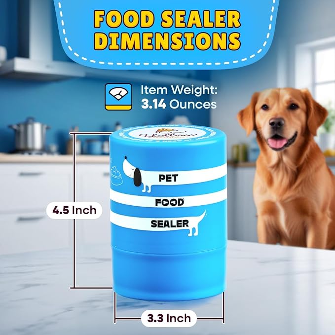 The Original Canned Dog Food Storage Container (2 Pack) Patent Pending Reusable Airtight Can Cover Pet Food Sealer - Keeps Dog Food Can Fresh in the Fridge, Eliminates Odor