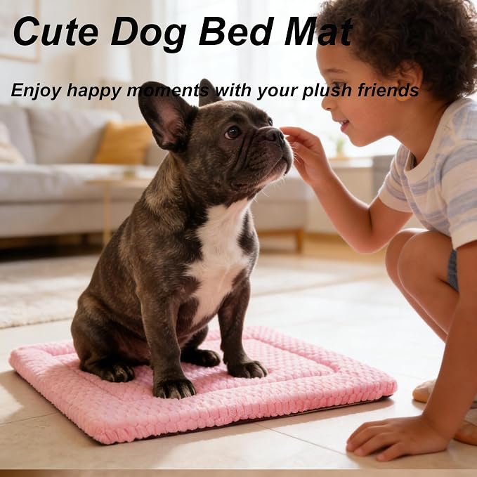 Dog Bed Mat - Reversible Dog Crate Bed Mats, Soft & Breathable Kennel Pad, Durable Crate Bed for Small Medium Large Dogs & Cats