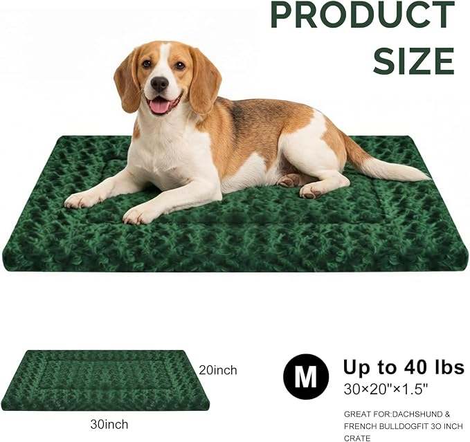 Dog Bed Mat - Dog Crate Pad - Reversible Dog Mat for Pet Comfort - Soft Bed Pads with Dual-Sided Design for All Seasons - Durable, Machine Washable Mat for Crates, Travel, and Home