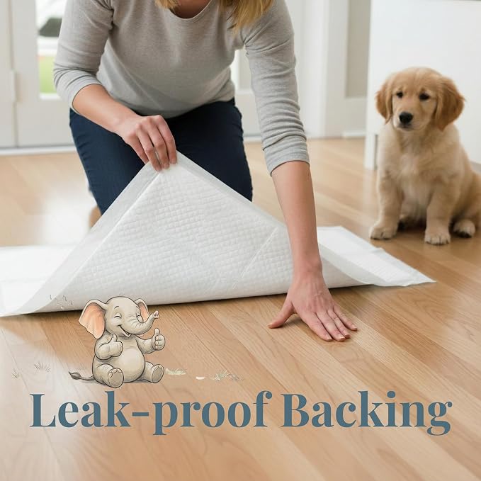 Quick-Drying & Super Absorbent Precious Puppy Pads, Leak-Proof & Unscented White Dog Pee Pads | Premium Potty Training Pads for Dogs (1, Large)