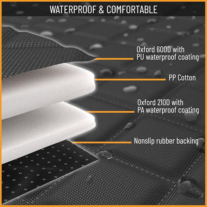 Active Pets Cargo Liner for Dogs, Durable Non Slip Vehicle Seat Cover, Protects Against Dirt & Fur, Pet Cargo Liner for SUV & Trucks, Large Size Trunk Cover for Dogs Universal Fit - Black
