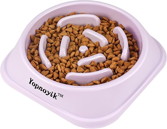 Yopnoyik Slow Feeder Dog Bowls for Healthy Eating, Non-Slip and Anti-Choking Design, Reduces Bloating & Overeating for Large Dogs, Easy to Clean