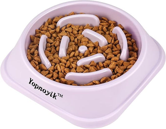 Yopnoyik Slow Feeder Dog Bowls for Healthy Eating, Non-Slip and Anti-Choking Design, Reduces Bloating & Overeating for Large Dogs, Easy to Clean