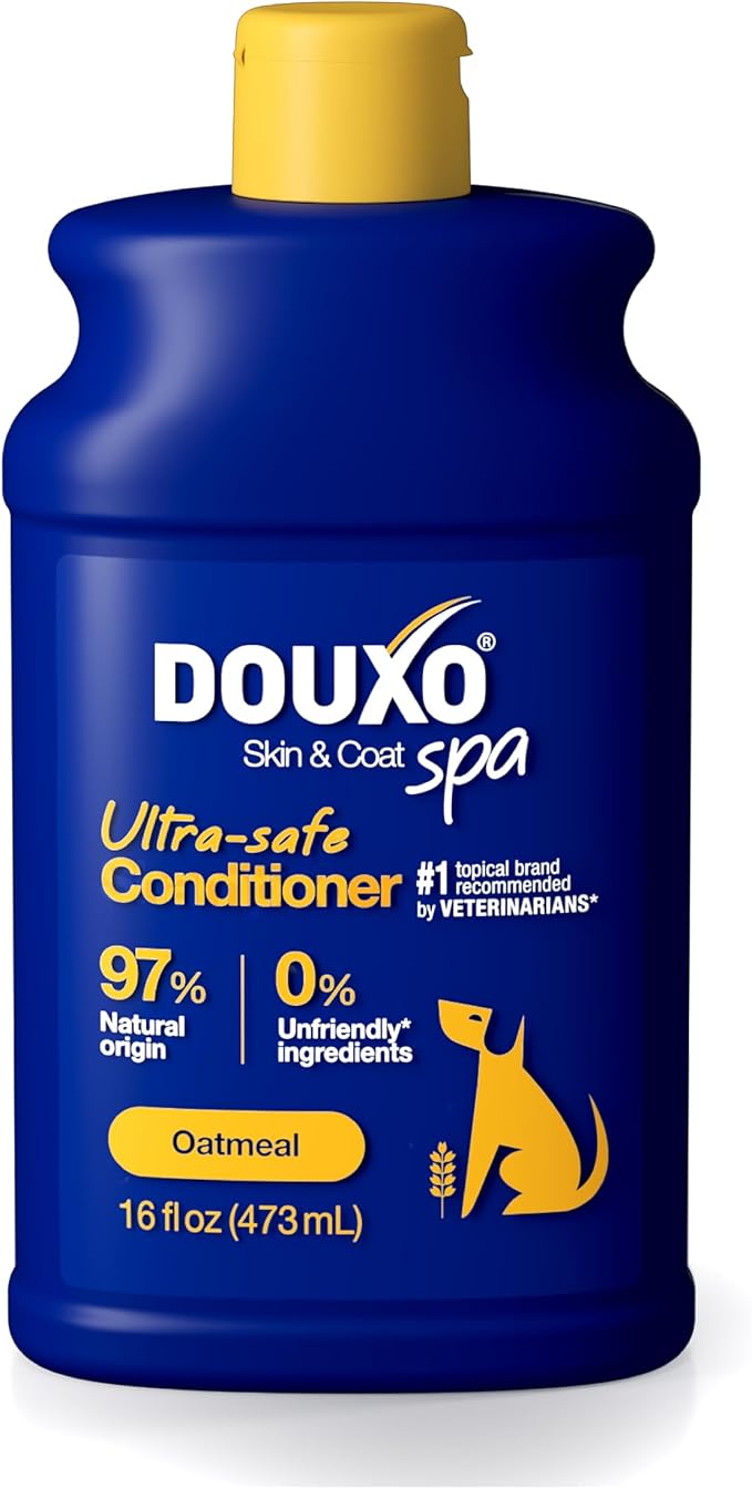 DOUXO SPA Oatmeal Dog Conditioner, 16 fl oz | Detangles and Moisturizes, Leaves the Coat Soft, Silky and Radiant, Ultra-Safe Skin-Friendly Formula