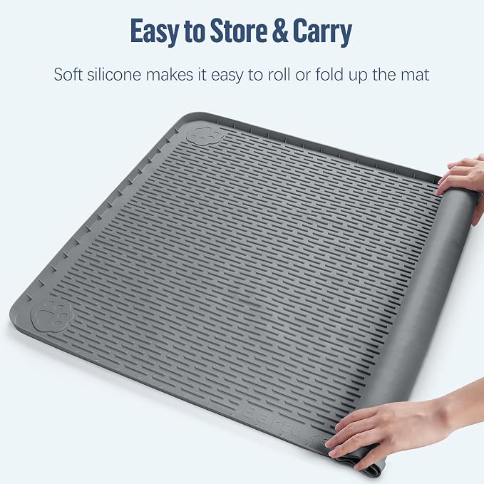 Pee Pad Holder for Dogs 57''x40'' Silicone Puppy Pee Pad Tray, Dark Grey | Extra Large Dog Potty Tray Leak-Proof, High Edge, No Spill Training Pads for Floor Protection, No Pee Pads