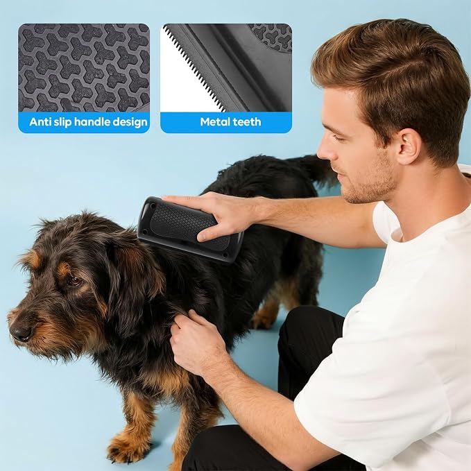 Deshedding Dog Brush, Grooming Deshedding Brush Ergonomic Pet Groomer Tool | For Dogs, Cats, Rabbits, Horses Remove Short and Long Hair
