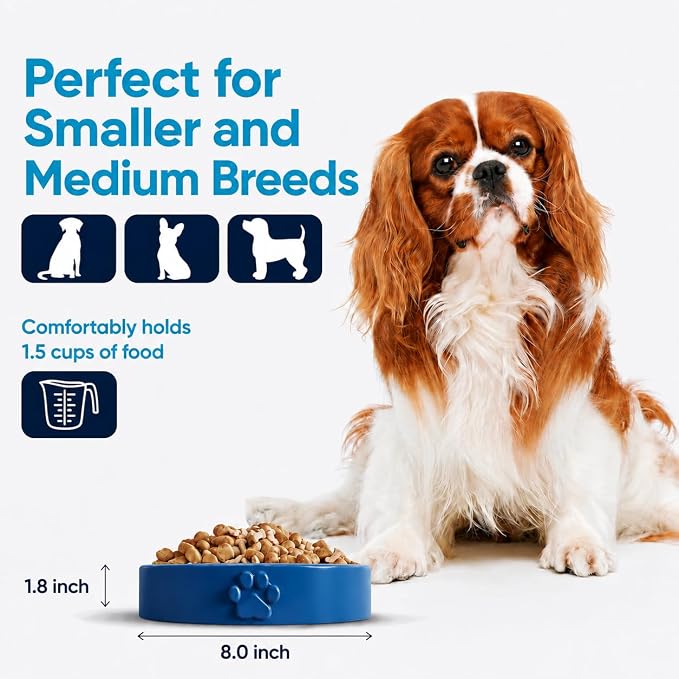 Slow Feeder Dog Bowls – 1.5-Cup Ceramic Dog Bowl Slow Feeder – Microwaveable Dog Slow Feeder for Small and Medium Dogs – Lead and BPA-Free Ceramic Pet Bowl – Pet Feeder for Fast Eaters