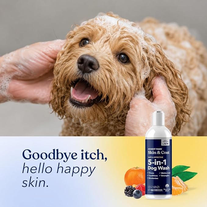 Dog Shampoo and Conditioner, Itchy Skin Relief, Sensitive Skin, Smelly Dogs | Oatmeal Shampoo for Dogs, Puppy Shampoo and Conditioner, Dog Wash for Allergies, Anti Itch, Natural Deodorizing Pet Shampoo