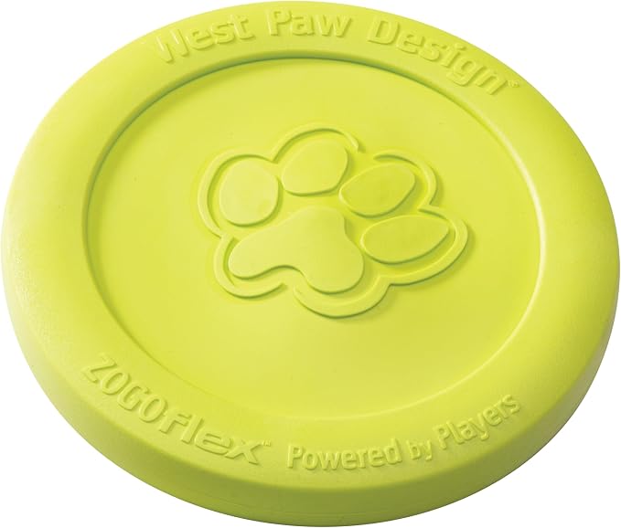 WEST PAW Zogoflex Zisc Dog Flying Disc, High Flying Aerodynamic Disc for Dogs Puppy – Lightweight, Floatable Disc for Fetch, Tug of War, Catch, Play – Doubles as Food/Water Bowl, Large, Granny Smith