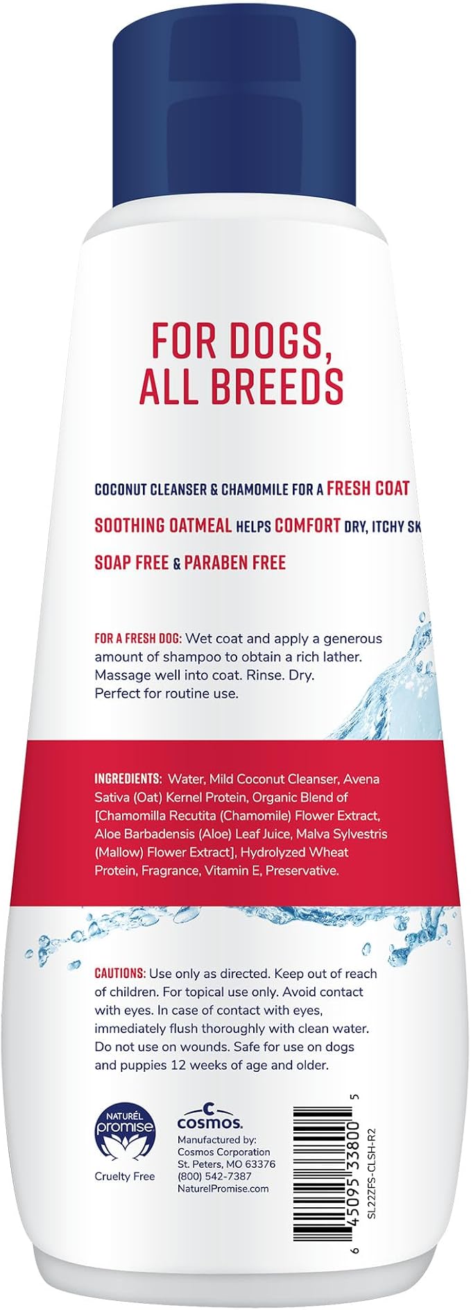 Fresh & Soothing Oatmeal Itch Relief Shampoo for Pets, 22oz - 4 Pack
