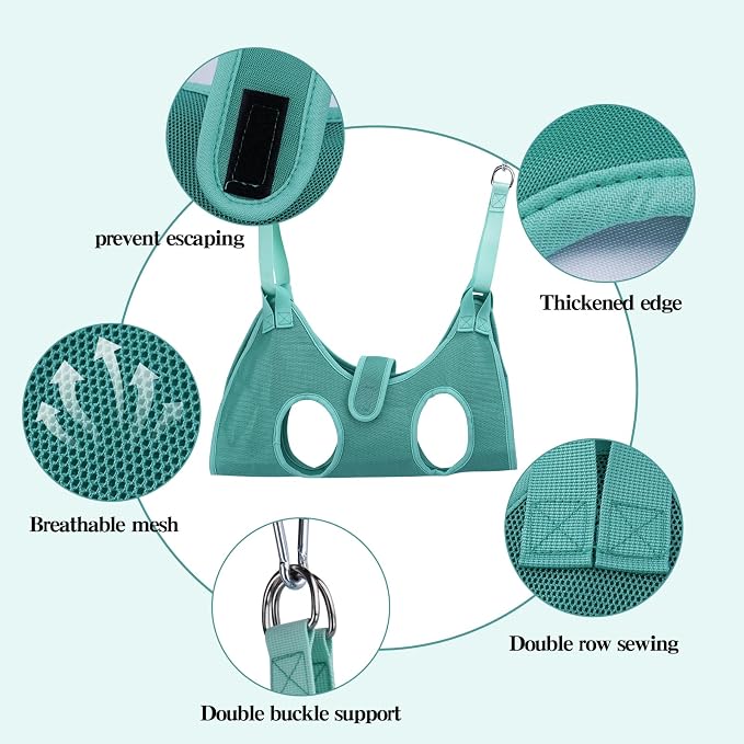 Dog Grooming Hammock for Small Dogs and Cats, Pet Nail Sling Harness Hammock for Dog Nail Clippers Grooming, Hanging Support Holder for Dogs, Small Pet Grooming Harness