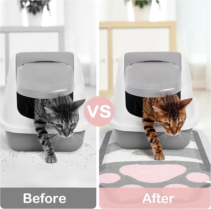 Unicorn Catcher Large Cat Litter Mat, 33.5"x22.4" Litter Trapping Mat | Kitty Litter Mat With Soft PVC Loop Mesh And Non-Slip Backing For Easy-Clean Floor Protection And Home Decor