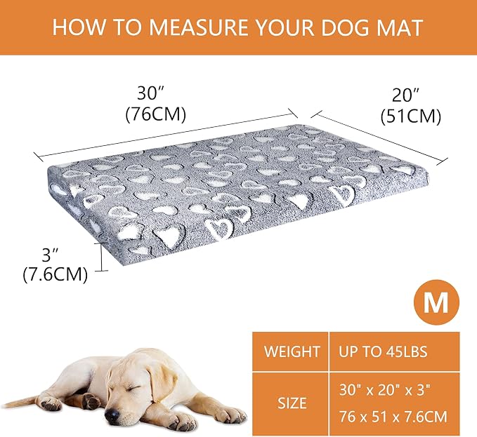VANKEAN Reversible Cool/Warm Crate Mat Waterproof Washable Firm S-XXL Grey