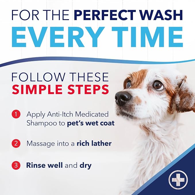 TropiClean OxyMed Medicated Dog Shampoo, Soothing Oatmeal Formula, 20oz | For Allergies & Itching | Dry Itchy Skin, Seborrhea & Hot Spots | Medicated Oatmeal | Cat Safe