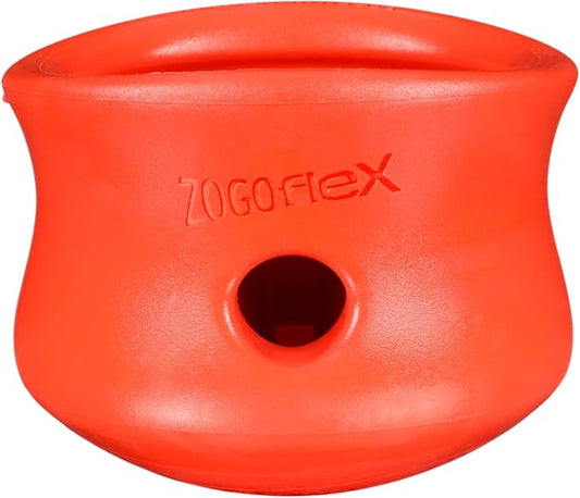 WEST PAW Zogoflex Toppl Interactive Treat Dispensing Puzzle Dog Toy for Mental Stimulation & Enrichment-Holds Kibble & Treats-Lickable, Freezable & Dishwasher Safe-Made in USA-Large-Cardinal Red