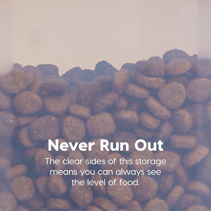 IRIS USA Dog Food Storage Container, Up to 58 lbs, Almond, Made in USA | Wheels for Mobility, Airtight Seal, BPA-Free, Best for Bird Seed, Cat food, Cat Litter, Chicken Feed, Pellets
