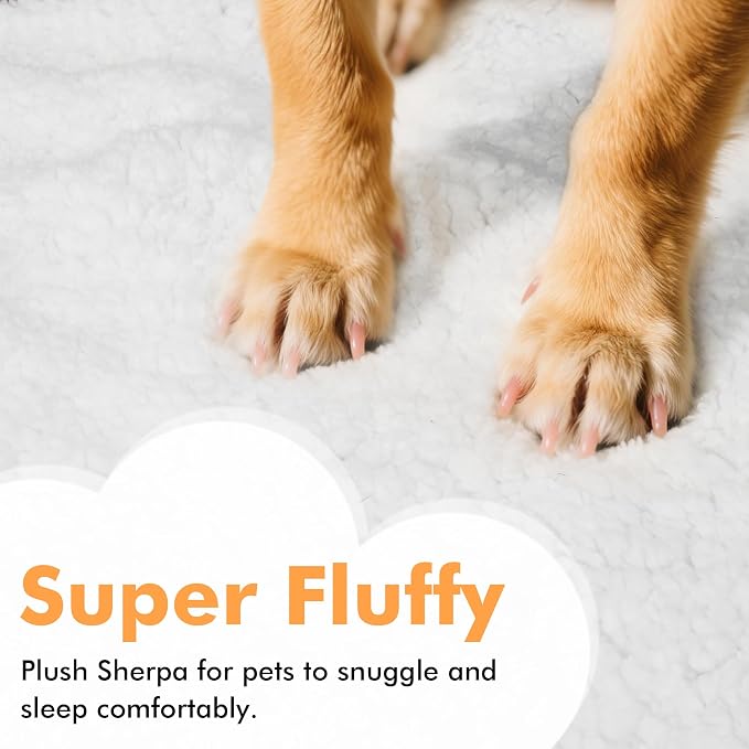 Kritter Planet Dog Blankets for Large Dogs Grey, Soft Fluffy Fleece Pet Blankets for Couch, Sofa, Dog Beds, Car Seats, Creat, Washable, 50x60 inches