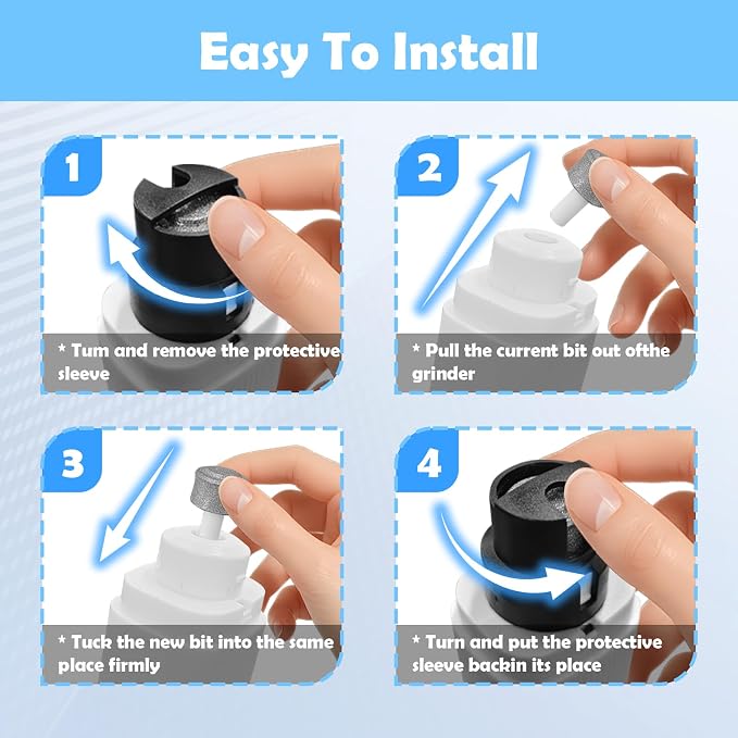 Dog Nail Grinder, Electric Pet Nail Grinder with 2 Speed Digital USB Rechargeable Dog Nail Trimmer Nail Claw Clippers with LED Lighting Quiet Paws Grooming for Medium Small Dogs Pet