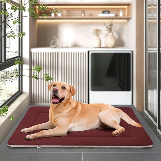 Dog Bed Large Crate Mat 42 in Non-Slip Washable Soft Mattress Kennel Pads