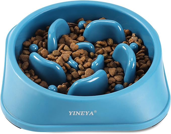 YINEYA Slow Feeder Dog Bowls, Pet Supplies That Slow Down Eating, Pet Food Bowls, Maze Dog Puzzle Feeder for Medium Breed