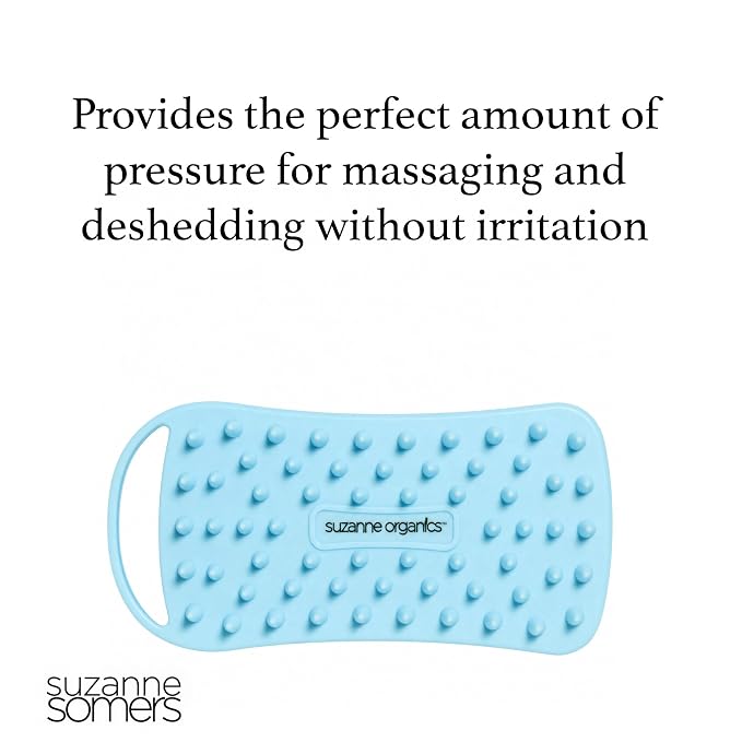 SUZANNE Organics Pet Brush - Professional Grooming Tool for Dogs & Cats - Gentle Firmness for Deshedding & Massaging - Designed for Use with SUZANNE Organics Pet Shampoo - Certified ToxicFree