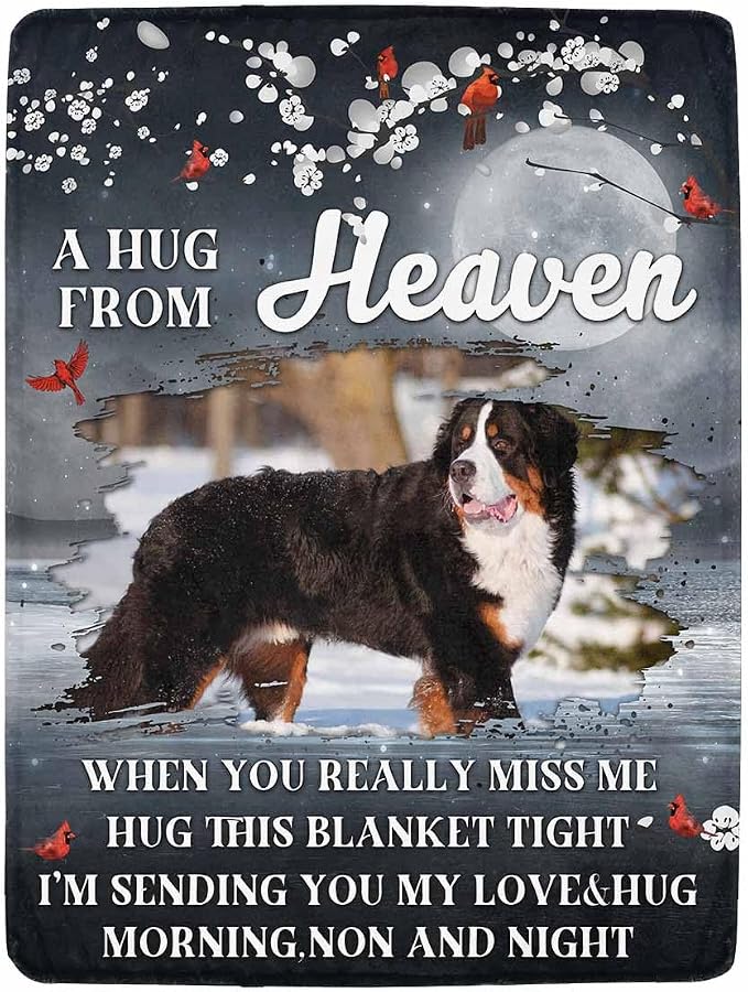 Artsadd Custom Memorial Blanket with Photos for Loss of Dogs Cats-Personalized Memorial Blanket-in Loving Memory Gifts for Loved Ones Lost-Custom Remembrance Gifts Blankets for Pets Lover