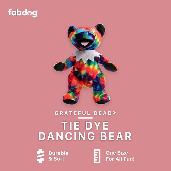 fabdog Grateful Dead Tie Dye Dancing Bear Large