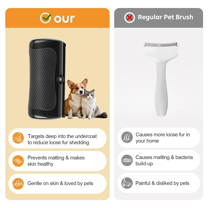 Deshedding Brush, Deshedding Brush for Pets, Deshedding Dog Brush for Cats, Dogs, Horses, Easy Hair Removal Tool