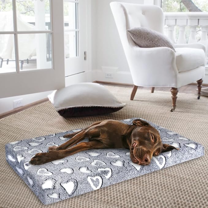 VANKEAN Reversible Cool/Warm Crate Mat Waterproof Washable Firm S-XXL Grey
