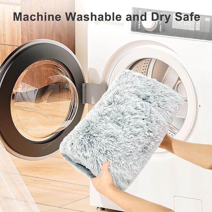 Dog Bed, Extra Large, Plush Soft Pet Beds for XL Dogs, Crate Pad, Washable, 41L x 27W x 2H Inches, 100 lbs Capacity, Grey | Machine washable, Anti-Slip Bottom, Kennel Pad 41*27", Ultra Soft Cozy, Easy to Care