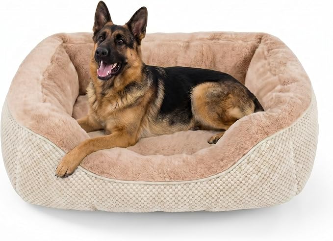 INVENHO XL Dog Beds Large Sized Dog, Washable Orthopedic Warming Soft Sleeping Durable with Anti-Slip Bottom