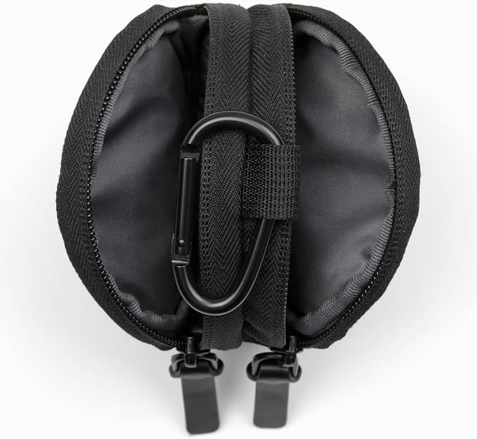 Snackpack Double Insulated Dog Treat Pouch – 1.5 Cup Capacity, 2 BPA-Free Waterproof Zipper Pockets, Carabiner for Belt/Leash – Compact Training & Travel Bag – Graphite