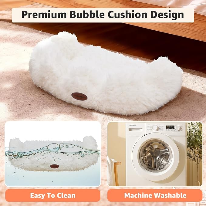 Cordless Cat Window Perch, Large Size Hammock with 4 Strong Suction Cups, Cat Hammock for Window with Two Fabrics Cover, Foldable Bed for Cats