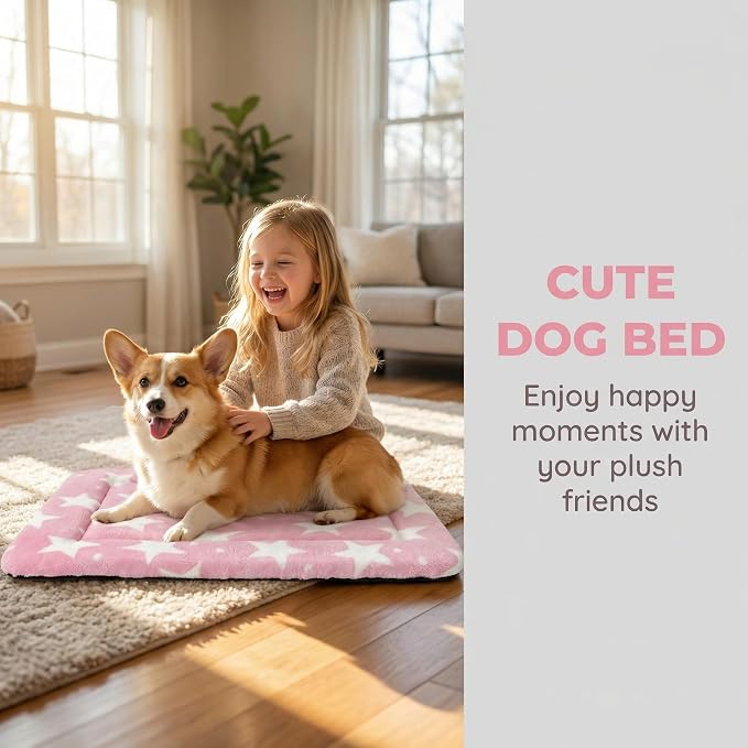 Dog Bed Mat - Reversible Dog Crate Bed Mats, Soft & Breathable Kennel Pad, Durable Crate Bed for Small Medium Large Dogs & Cats