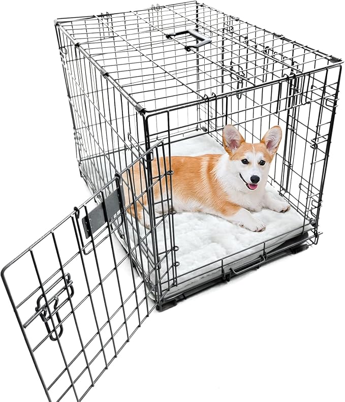 Dog Bed Crate Mat(30" X 19"), Soft Plush Dog Bed Pad | Machine Washable Crate Pad, Sleeping Mat with Anti Slip Bottom